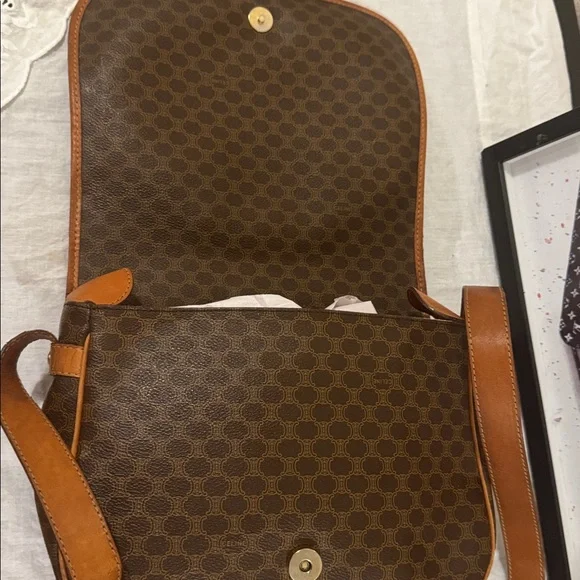 Celine Brown Monogram Crossbody Bag